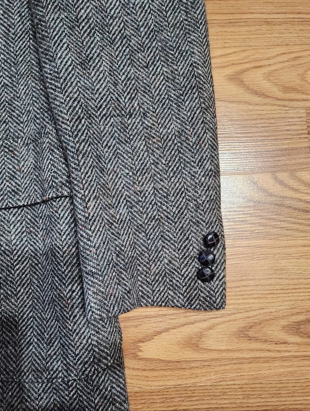 Vtg Pendleton Western Blazer Mens 46L Gray Wool Tweed Sport Coat USA Bi Swing